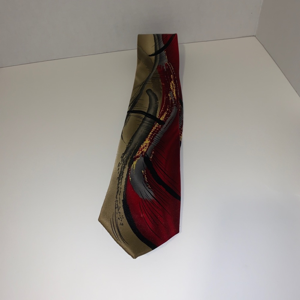 Jerry Garcia Neck Tie Red, Gold, Gray